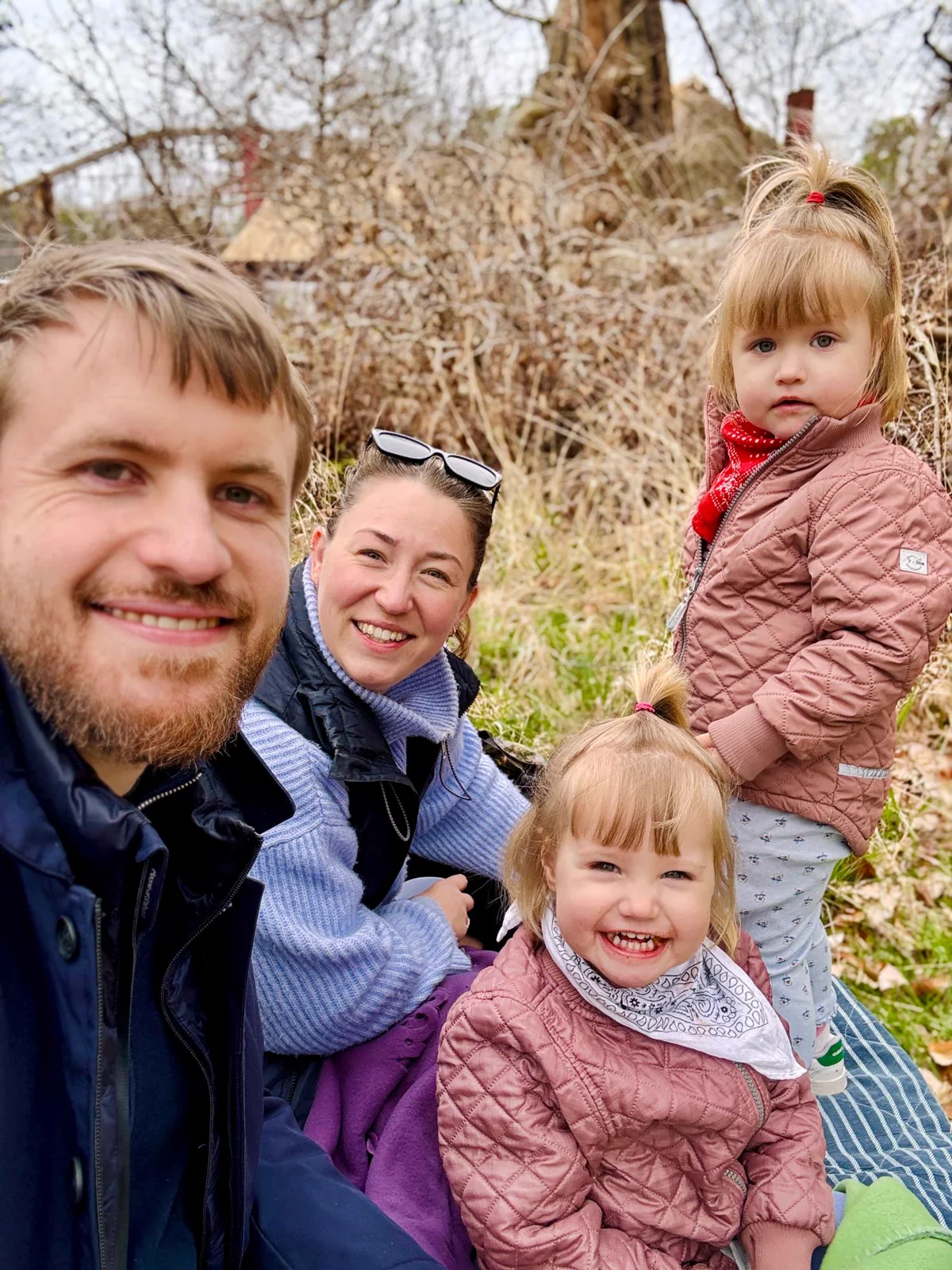 Stine, Morten and their daughters